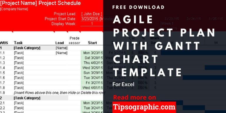 agile gantt chart excel template