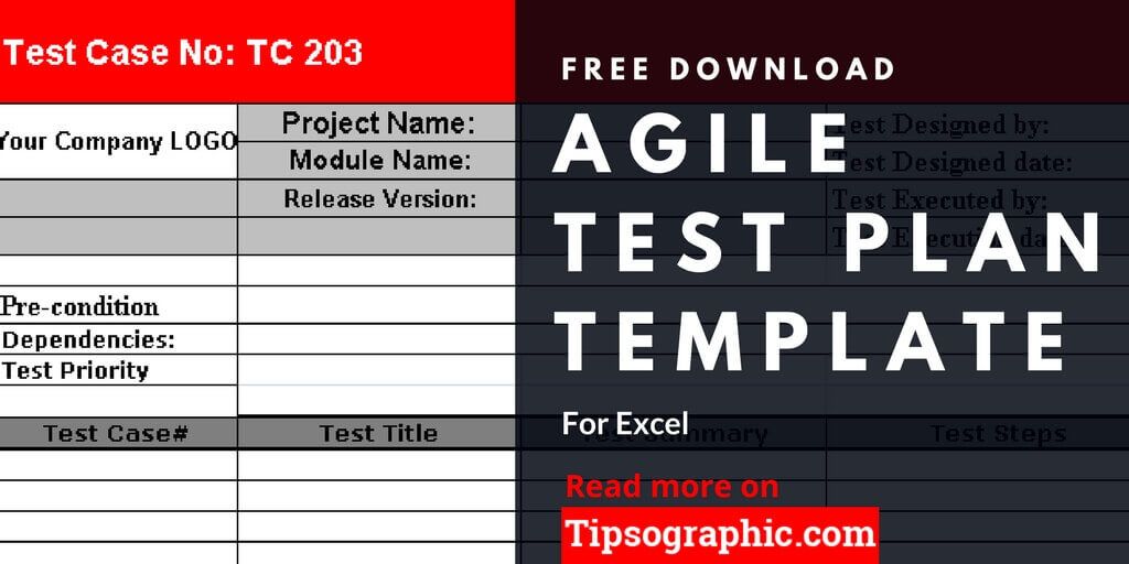 Agile Test Plan Template for Excel, Free Download Tipsographic