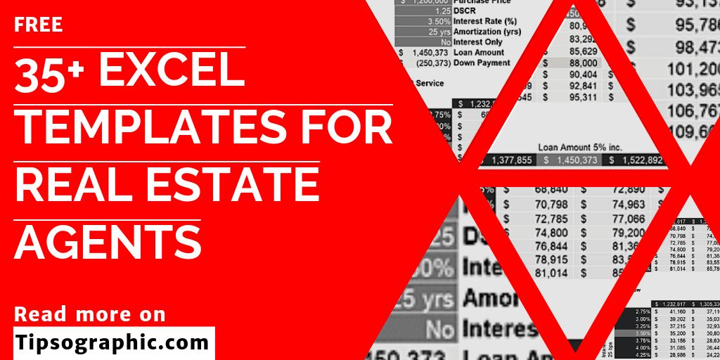 real estate templates free excel download